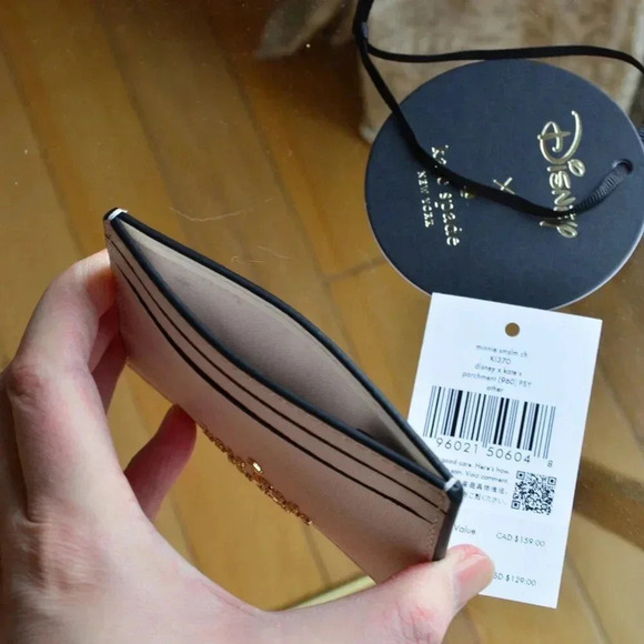 Kate Spade KI370 Disney X Kate Spade New York Minnie Small Slim Card Holder - Picture 5 of 5